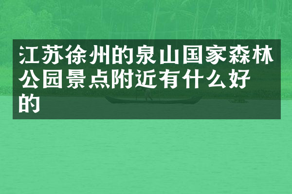 江苏徐州的泉山国家森林公园景点附近有什么好吃的