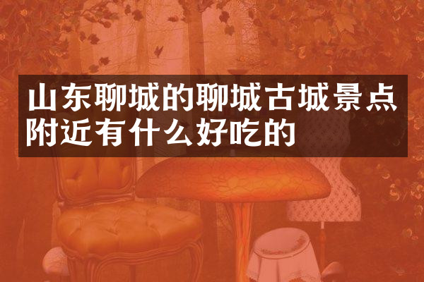 山东聊城的聊城古城景点附近有什么好吃的