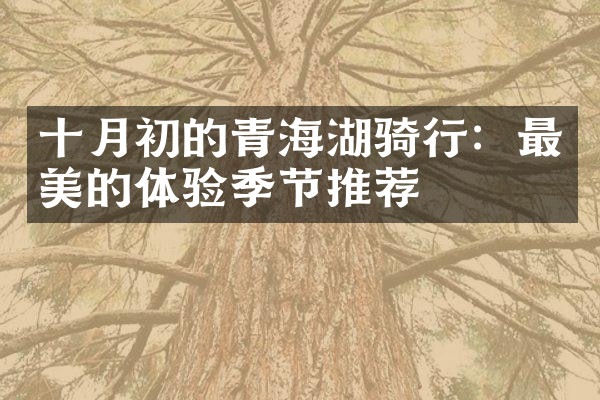 十月初的青海湖骑行：最美的体验季节推荐