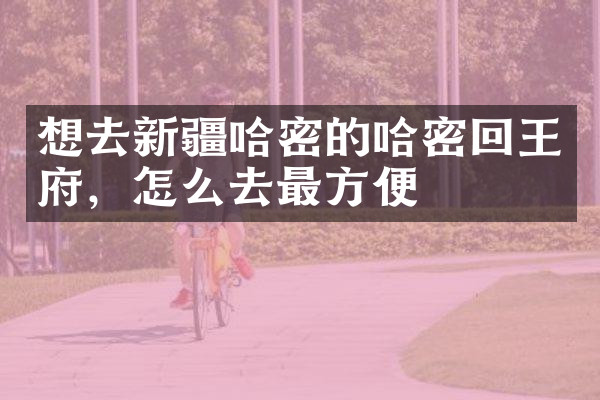 想去新疆哈密的哈密回王府，怎么去最方便