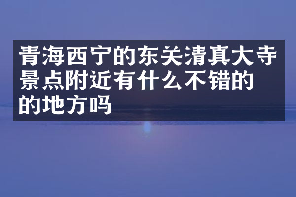 青海西宁的东关清真大寺景点附近有什么不错的住的地方吗