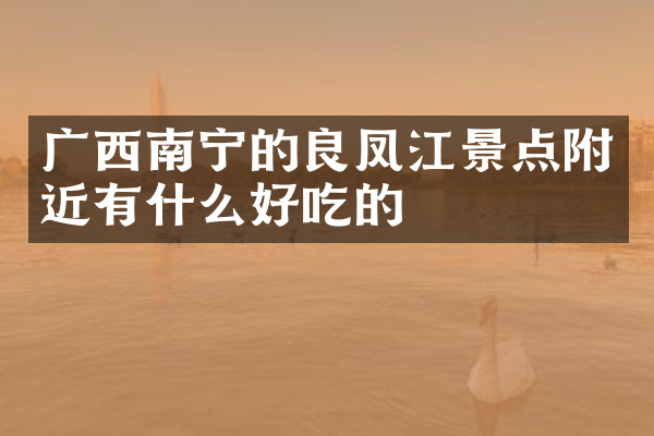 广西南宁的良凤江景点附近有什么好吃的