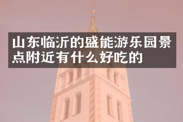 山东临沂的盛能游乐园景点附近有什么好吃的