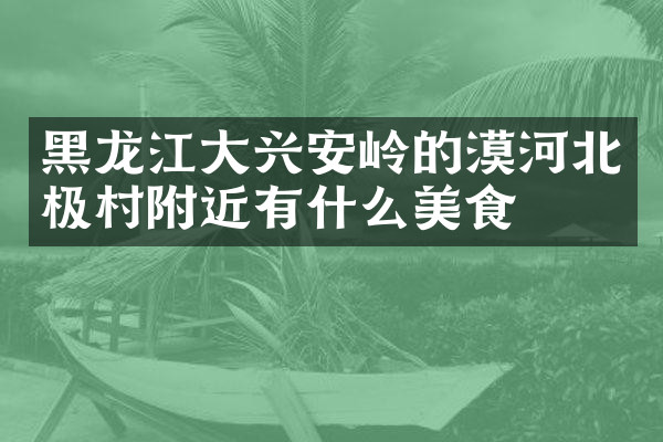 黑龙江大兴安岭的漠河北极村附近有什么美食