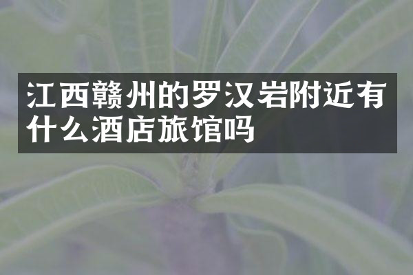 江西赣州的罗汉岩附近有什么酒店旅馆吗