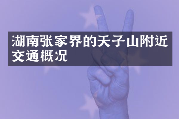 湖南张家界的天子山附近交通概况