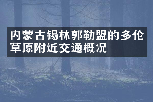 内蒙古锡林郭勒盟的多伦草原附近交通概况