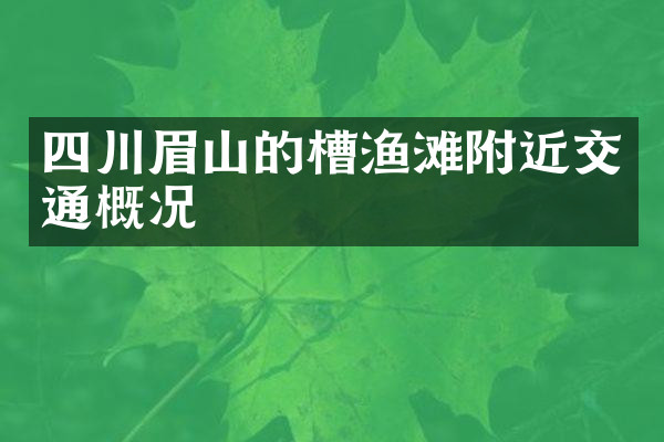 四川眉山的槽渔滩附近交通概况
