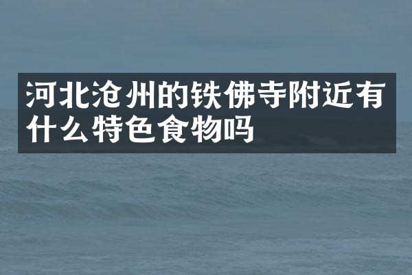 河北沧州的铁佛寺附近有什么特色食物吗