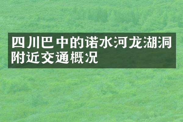 四川巴中的诺水河龙湖洞附近交通概况