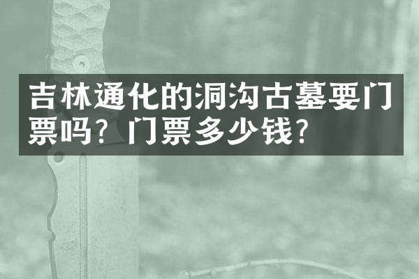 吉林通化的洞沟古墓要门票吗？门票多少钱？