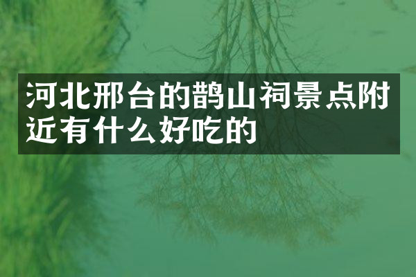 河北邢台的鹊山祠景点附近有什么好吃的