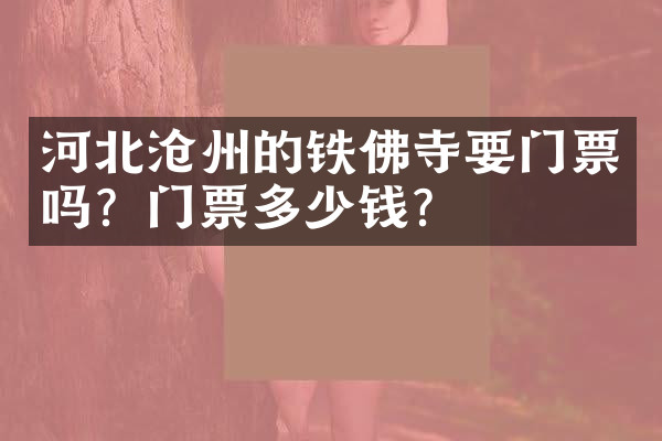 河北沧州的铁佛寺要门票吗？门票多少钱？