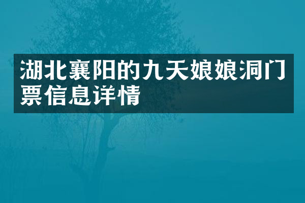 湖北襄阳的九天娘娘洞门票信息详情