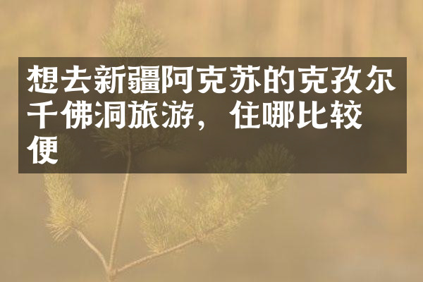 想去新疆阿克苏的克孜尔千佛洞旅游，住哪比较方便