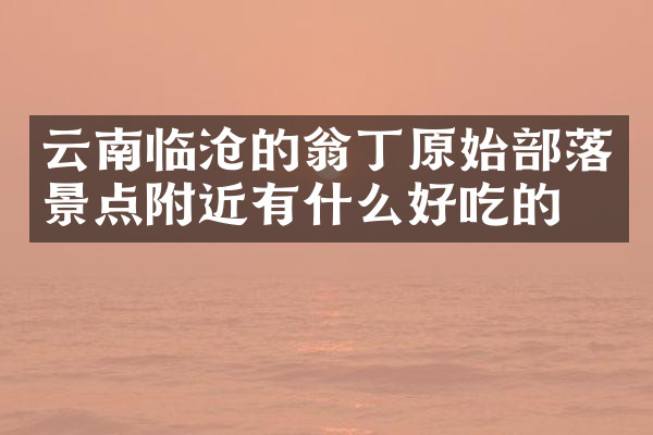 云南临沧的翁丁原始部落景点附近有什么好吃的