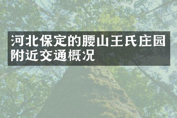 河北保定的腰山王氏庄园附近交通概况