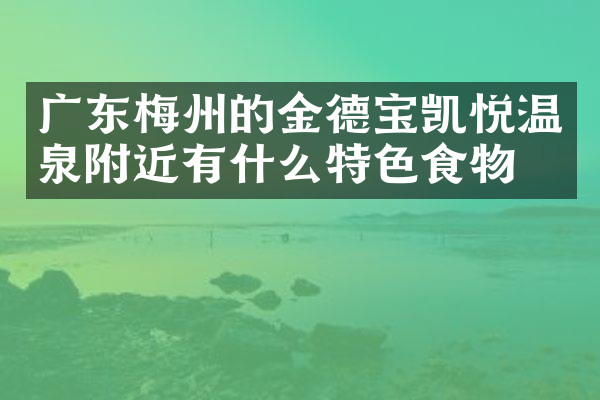 广东梅州的金德宝凯悦温泉附近有什么特色食物吗