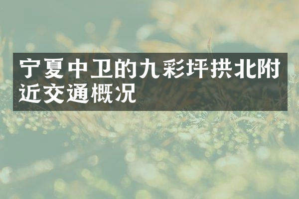 宁夏中卫的九彩坪拱北附近交通概况
