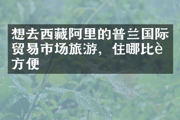 想去西藏阿里的普兰国际贸易市场旅游，住哪比较方便