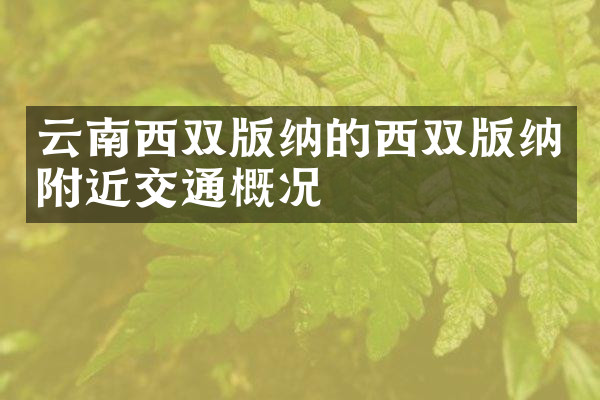 云南西双版纳的西双版纳附近交通概况