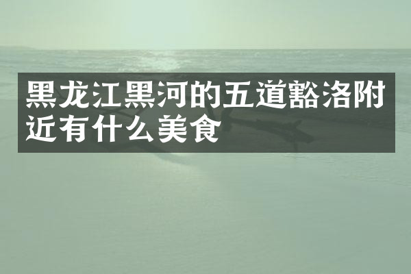 黑龙江黑河的五道豁洛附近有什么美食
