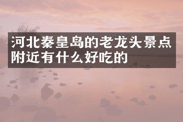 河北秦皇岛的老龙头景点附近有什么好吃的
