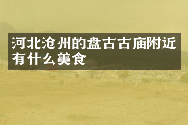 河北沧州的盘古古庙附近有什么美食