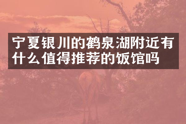 宁夏银川的鹤泉湖附近有什么值得推荐的饭馆吗