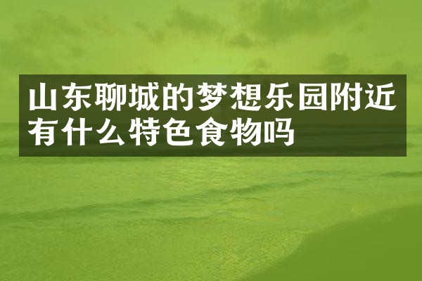 山东聊城的梦想乐园附近有什么特色食物吗