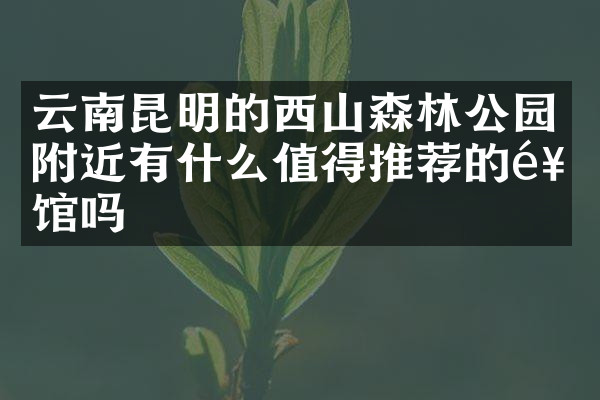 云南昆明的西山森林公园附近有什么值得推荐的饭馆吗