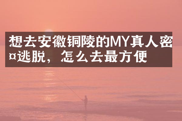 想去安徽铜陵的MY真人密室逃脱，怎么去最方便