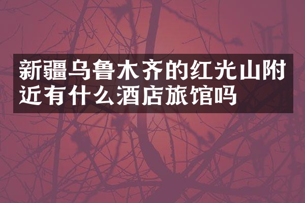 新疆乌鲁木齐的红光山附近有什么酒店旅馆吗