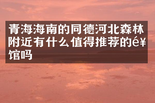 青海海南的同德河北森林附近有什么值得推荐的饭馆吗