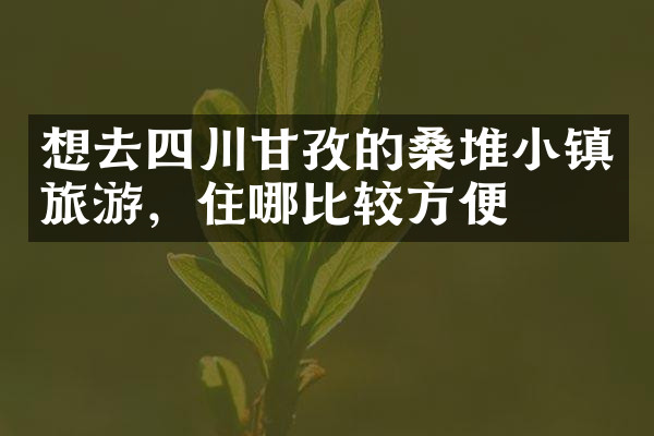 想去四川甘孜的桑堆小镇旅游，住哪比较方便