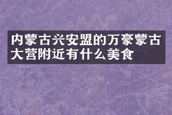 内蒙古兴安盟的万豪蒙古大营附近有什么美食