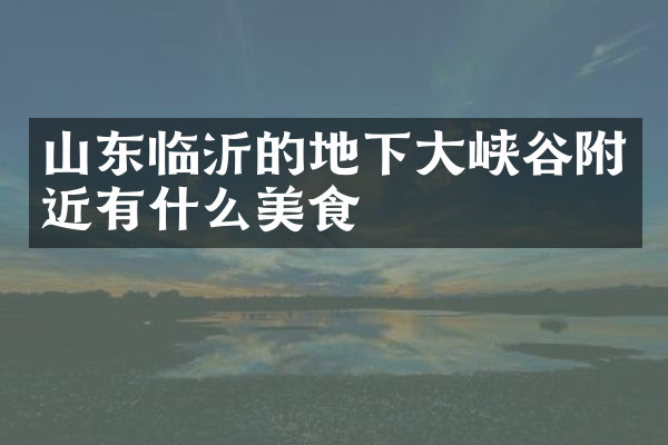 山东临沂的地下大峡谷附近有什么美食