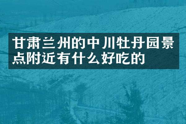 甘肃兰州的中川牡丹园景点附近有什么好吃的
