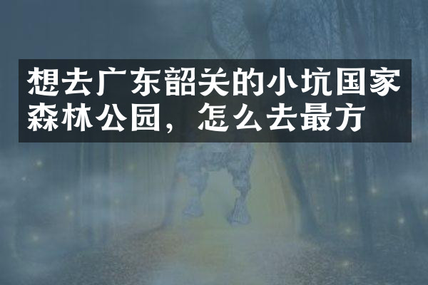 想去广东韶关的小坑国家森林公园，怎么去最方便