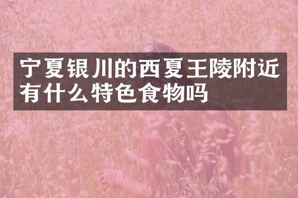宁夏银川的西夏王陵附近有什么特色食物吗