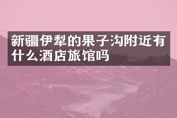 新疆伊犁的果子沟附近有什么酒店旅馆吗