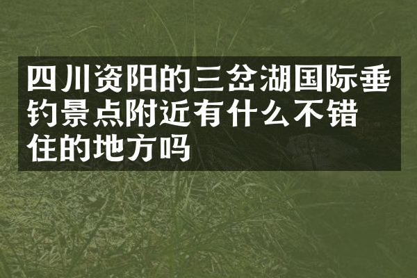 四川资阳的三岔湖国际垂钓景点附近有什么不错的住的地方吗