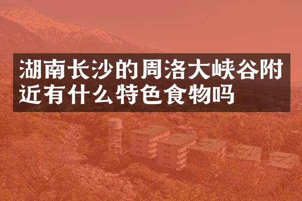 湖南长沙的周洛大峡谷附近有什么特色食物吗
