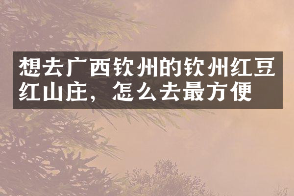 想去广西钦州的钦州红豆红山庄，怎么去最方便