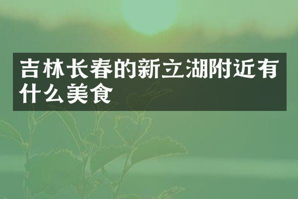 吉林长春的新立湖附近有什么美食