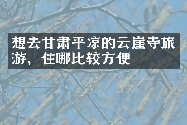 想去甘肃平凉的云崖寺旅游，住哪比较方便