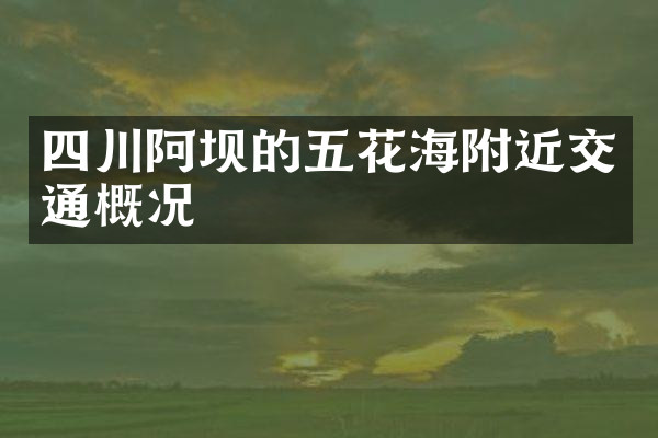 四川阿坝的五花海附近交通概况