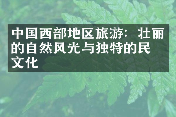 中国西部地区旅游：壮丽的自然风光与独特的民族文化