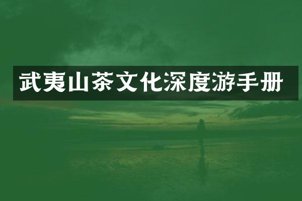 武夷山茶文化深度游手册