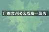广西贺州公交线路一览表